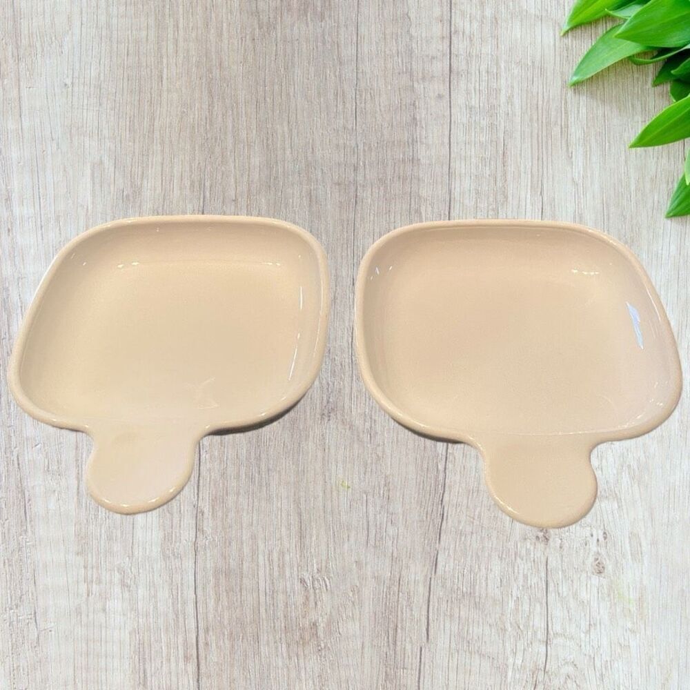 Set of 2 Vintage Corning Ware P-185-B Grab It Sidekick 6" Sandwich Snack Plates